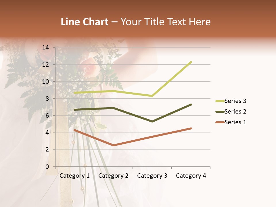 The Bride With A Wedding Bouquet PowerPoint Template