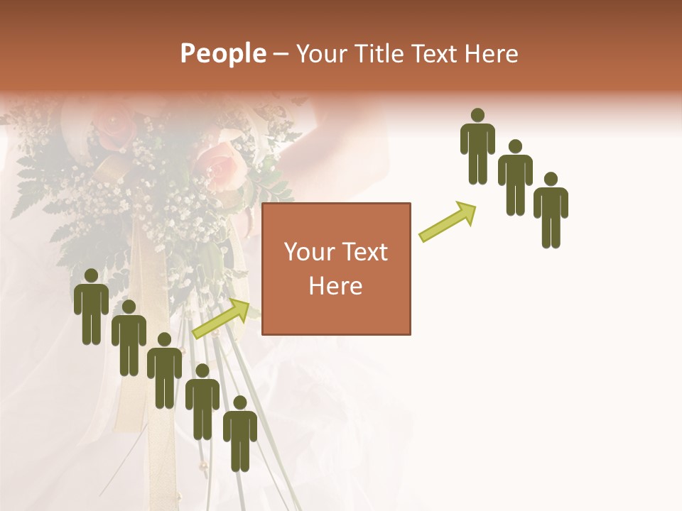 The Bride With A Wedding Bouquet PowerPoint Template