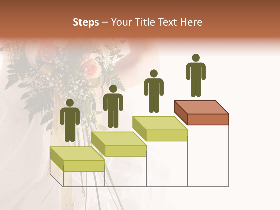 The Bride With A Wedding Bouquet PowerPoint Template