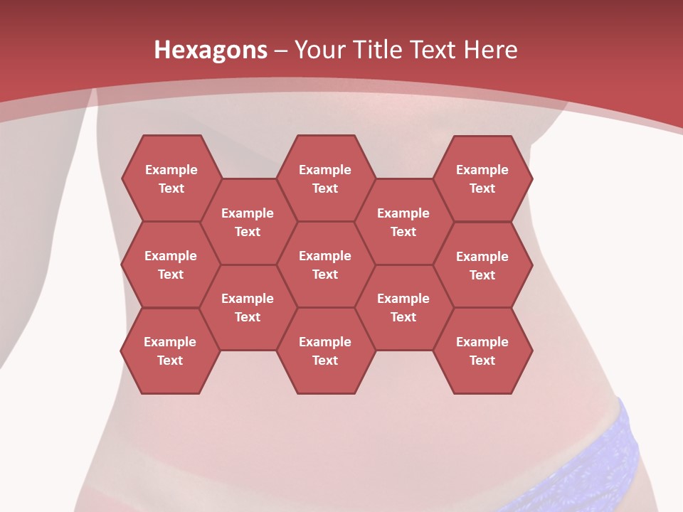 A Woman's Body With A Bad Case Of Sunburn. Isolated On White Background And Includes Clipping Path. PowerPoint Template