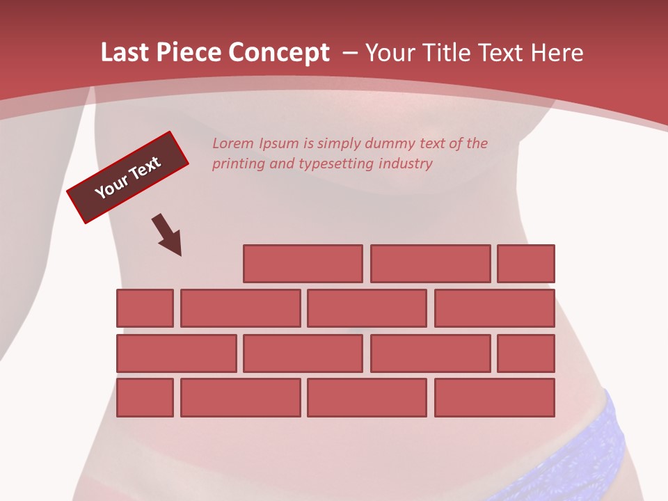 A Woman's Body With A Bad Case Of Sunburn. Isolated On White Background And Includes Clipping Path. PowerPoint Template