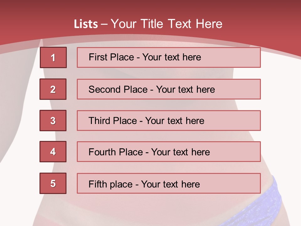 A Woman's Body With A Bad Case Of Sunburn. Isolated On White Background And Includes Clipping Path. PowerPoint Template