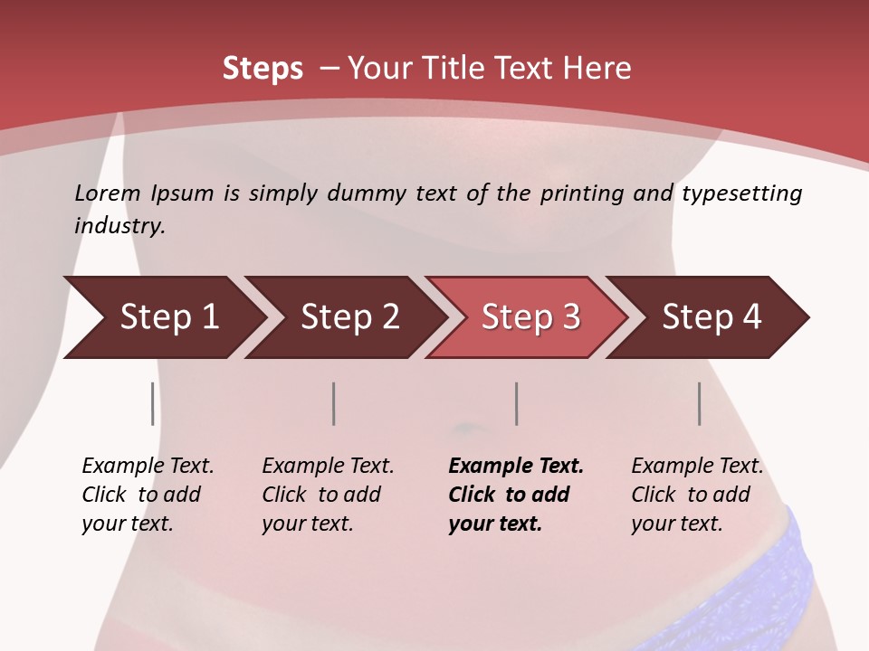 A Woman's Body With A Bad Case Of Sunburn. Isolated On White Background And Includes Clipping Path. PowerPoint Template