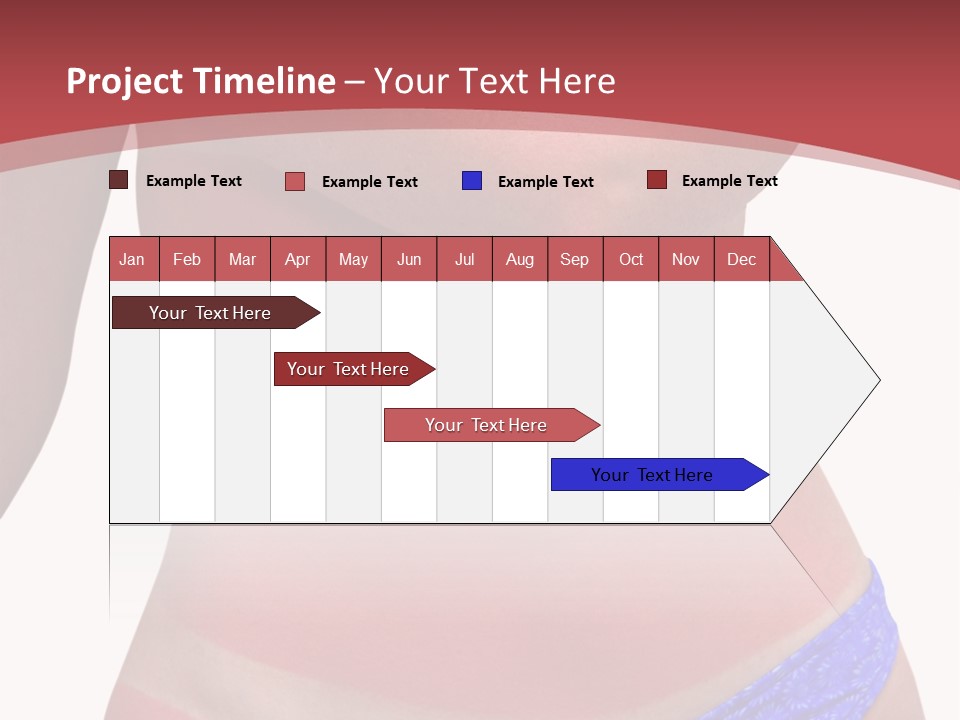 A Woman's Body With A Bad Case Of Sunburn. Isolated On White Background And Includes Clipping Path. PowerPoint Template