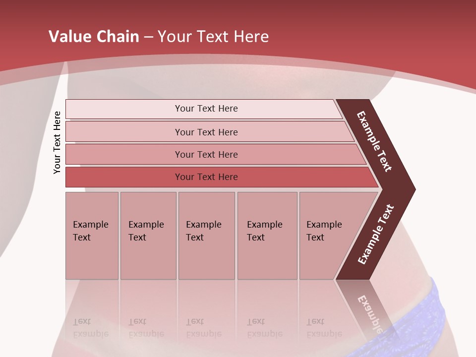 A Woman's Body With A Bad Case Of Sunburn. Isolated On White Background And Includes Clipping Path. PowerPoint Template