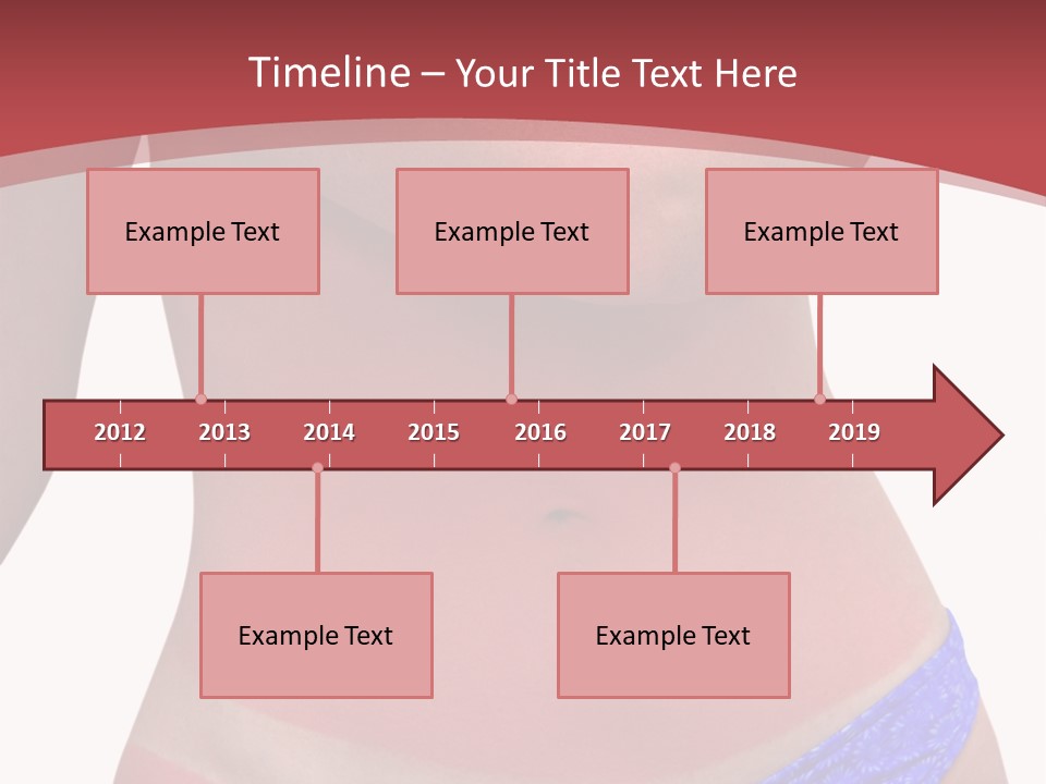 A Woman's Body With A Bad Case Of Sunburn. Isolated On White Background And Includes Clipping Path. PowerPoint Template
