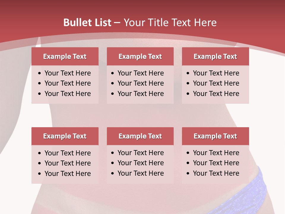 A Woman's Body With A Bad Case Of Sunburn. Isolated On White Background And Includes Clipping Path. PowerPoint Template