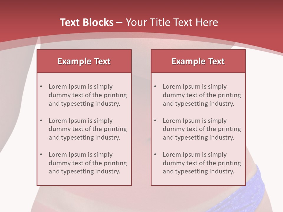 A Woman's Body With A Bad Case Of Sunburn. Isolated On White Background And Includes Clipping Path. PowerPoint Template