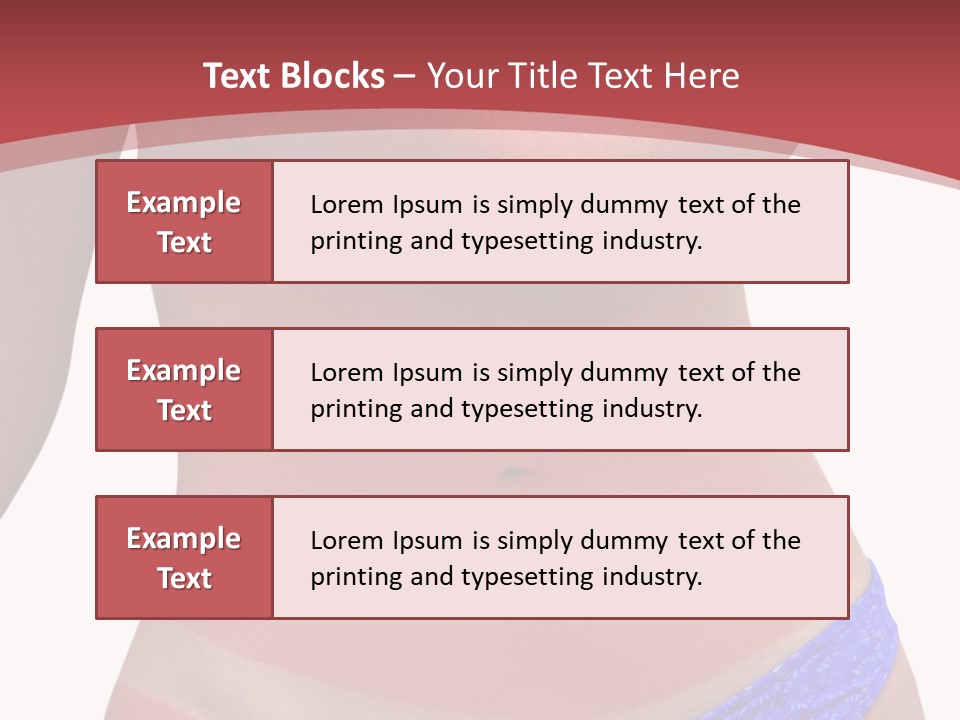 A Woman's Body With A Bad Case Of Sunburn. Isolated On White Background And Includes Clipping Path. PowerPoint Template