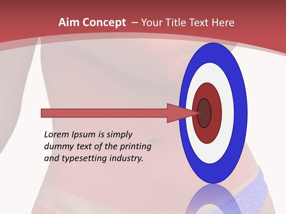 A Woman's Body With A Bad Case Of Sunburn. Isolated On White Background And Includes Clipping Path. PowerPoint Template