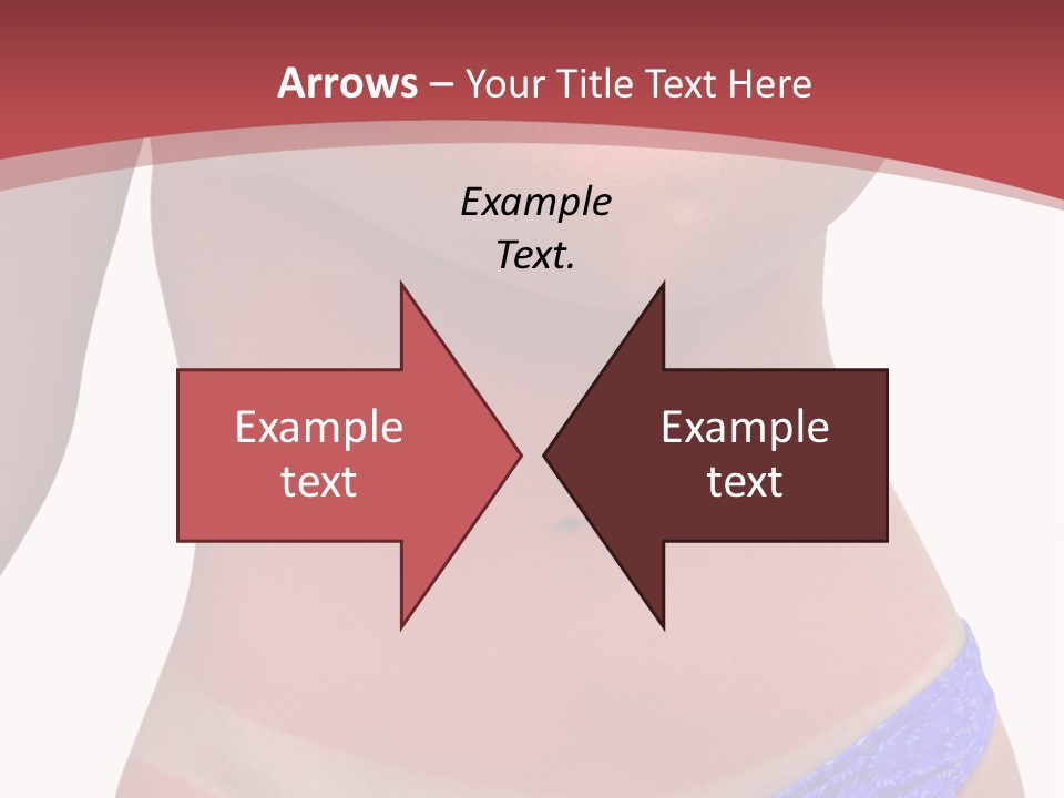 A Woman's Body With A Bad Case Of Sunburn. Isolated On White Background And Includes Clipping Path. PowerPoint Template