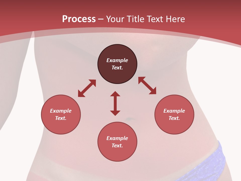 A Woman's Body With A Bad Case Of Sunburn. Isolated On White Background And Includes Clipping Path. PowerPoint Template