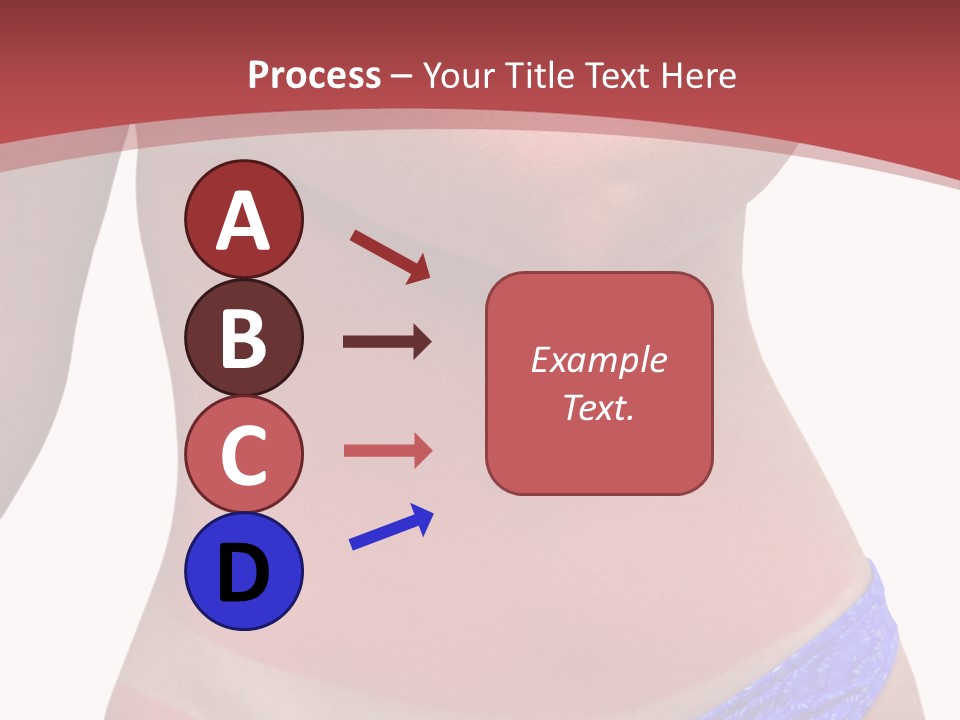 A Woman's Body With A Bad Case Of Sunburn. Isolated On White Background And Includes Clipping Path. PowerPoint Template