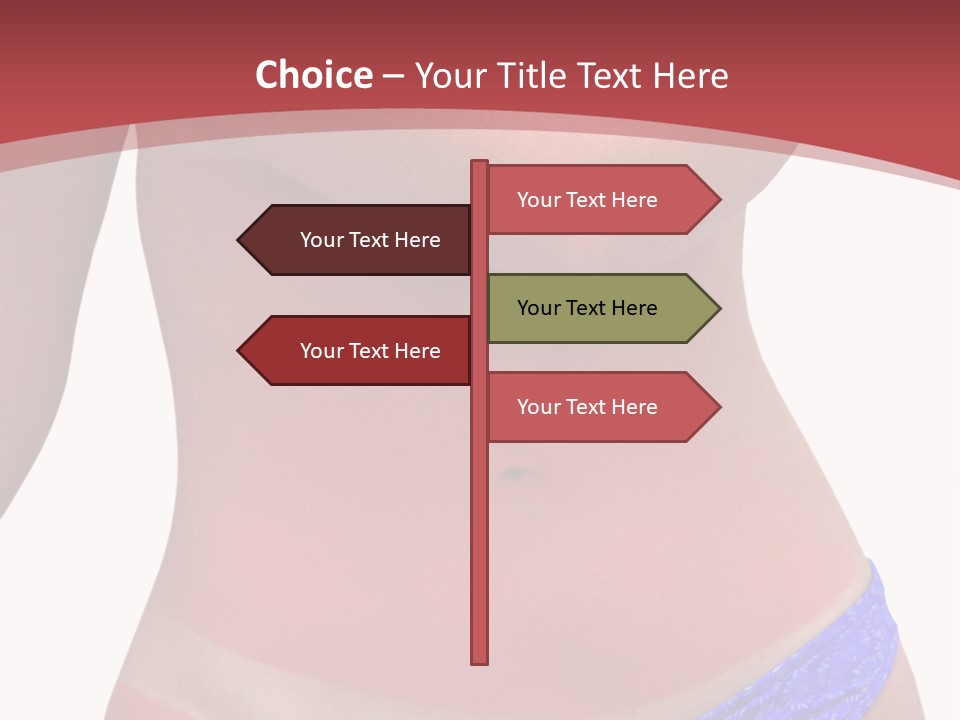 A Woman's Body With A Bad Case Of Sunburn. Isolated On White Background And Includes Clipping Path. PowerPoint Template