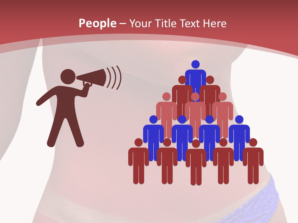 A Woman's Body With A Bad Case Of Sunburn. Isolated On White Background And Includes Clipping Path. PowerPoint Template