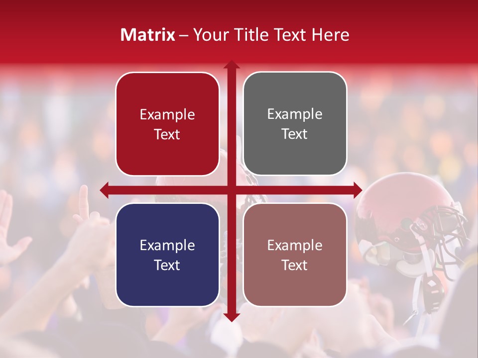 A Football Victory With Red Helmet PowerPoint Template