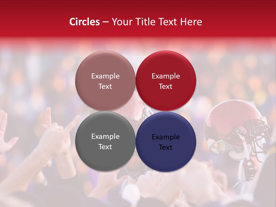 A Football Victory With Red Helmet PowerPoint Template