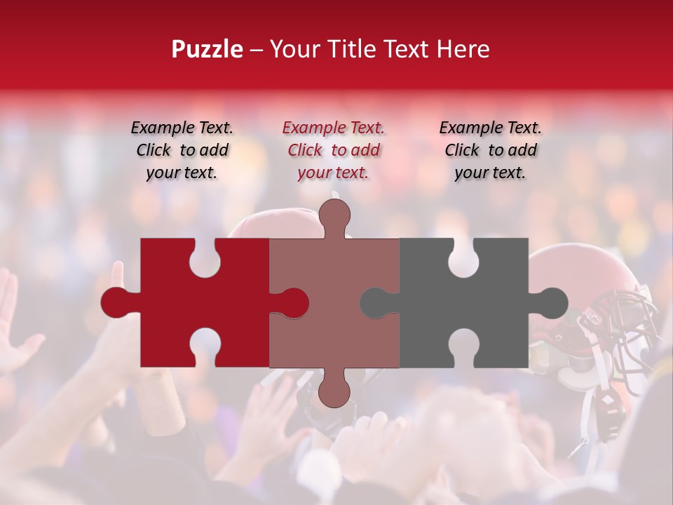 A Football Victory With Red Helmet PowerPoint Template