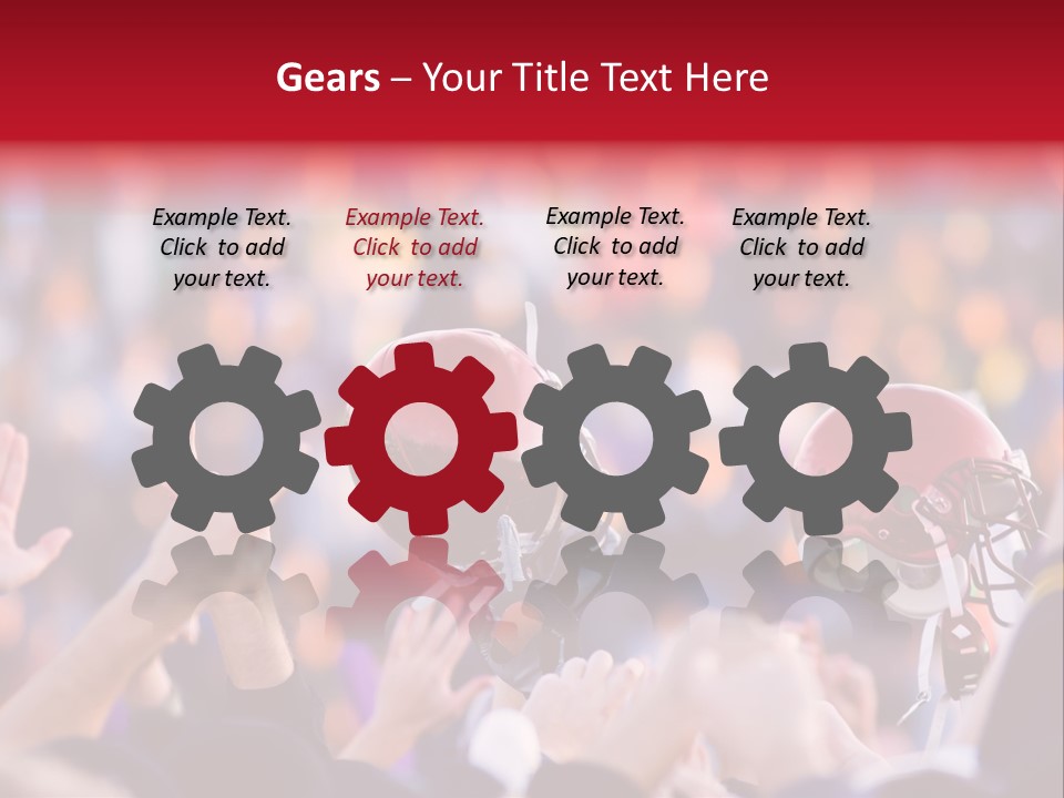 A Football Victory With Red Helmet PowerPoint Template