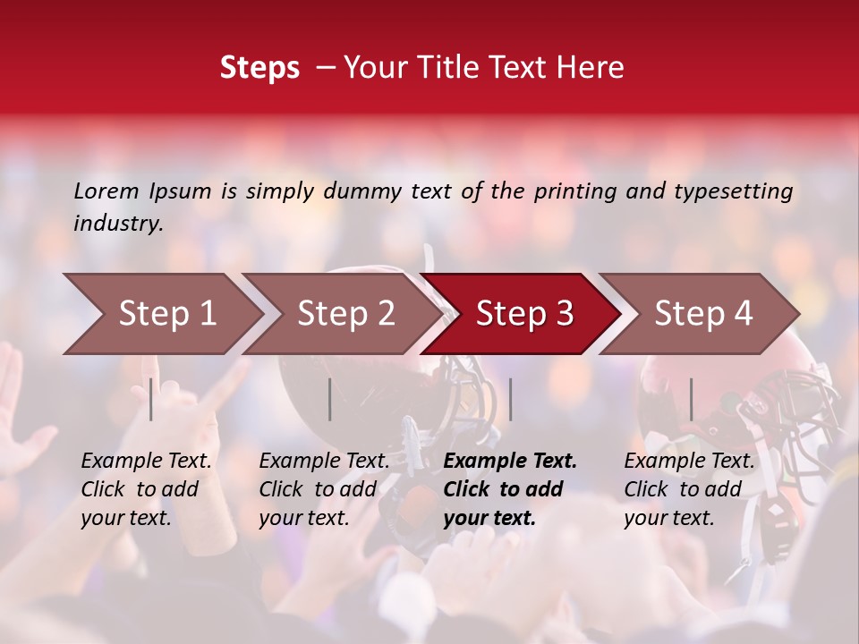 A Football Victory With Red Helmet PowerPoint Template