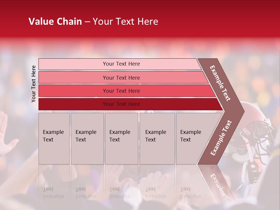 A Football Victory With Red Helmet PowerPoint Template