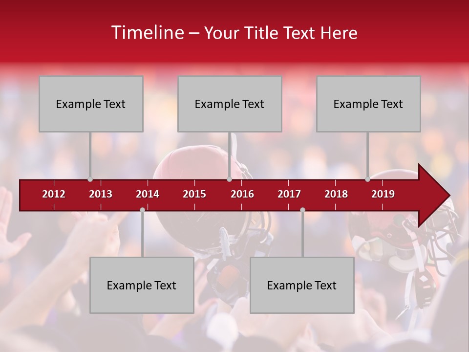 A Football Victory With Red Helmet PowerPoint Template