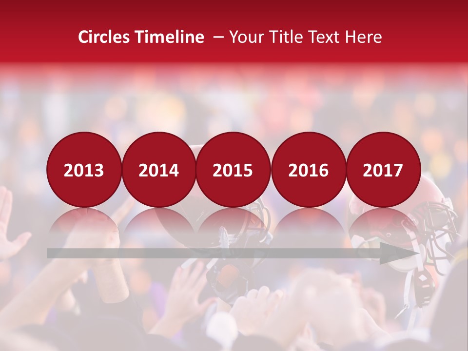 A Football Victory With Red Helmet PowerPoint Template