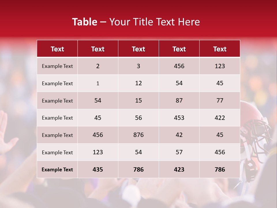 A Football Victory With Red Helmet PowerPoint Template