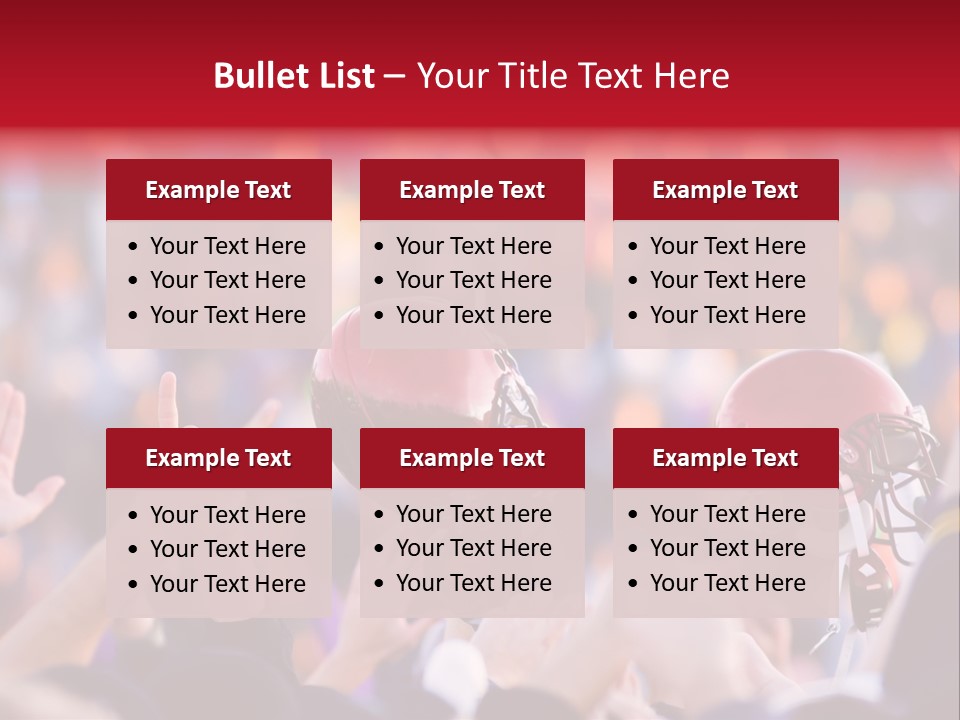 A Football Victory With Red Helmet PowerPoint Template