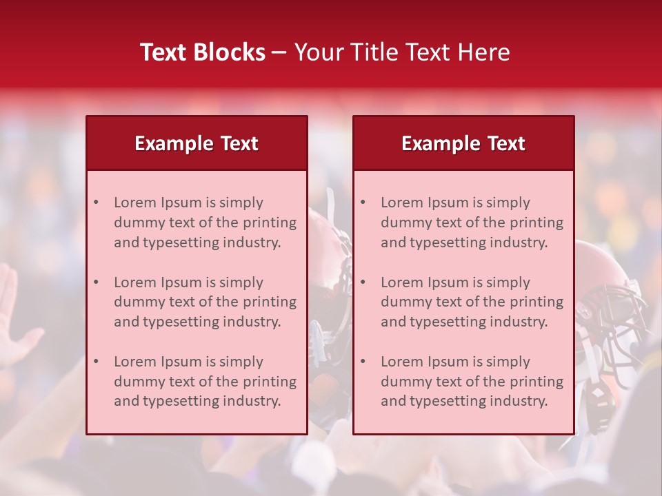 A Football Victory With Red Helmet PowerPoint Template