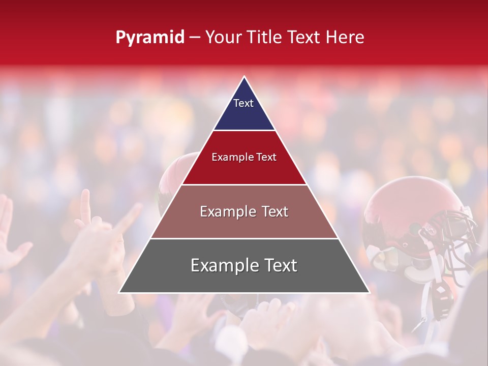 A Football Victory With Red Helmet PowerPoint Template