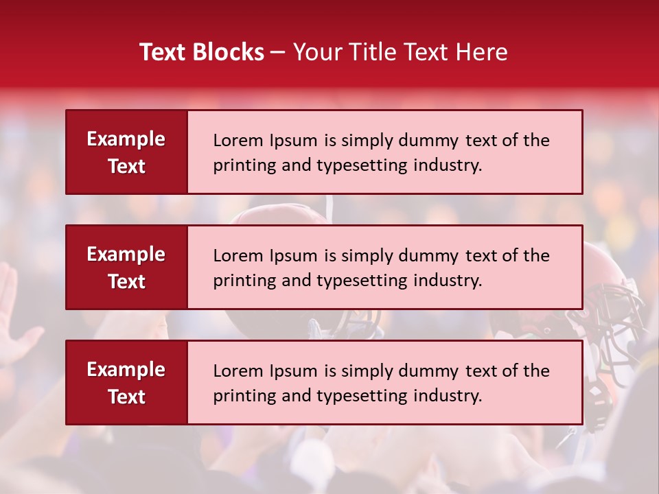A Football Victory With Red Helmet PowerPoint Template