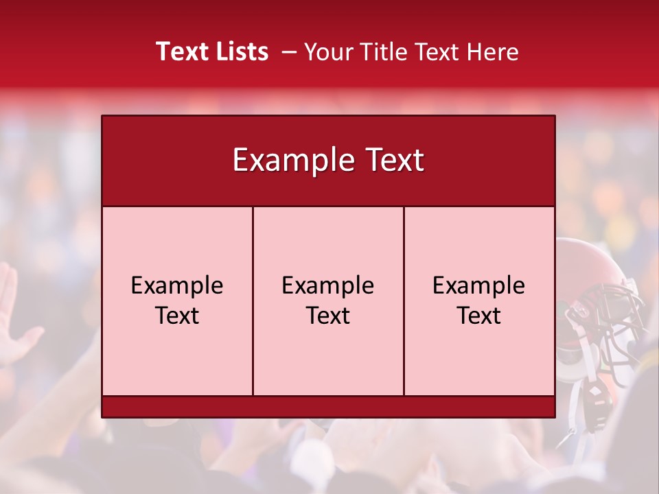 A Football Victory With Red Helmet PowerPoint Template