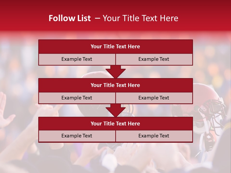 A Football Victory With Red Helmet PowerPoint Template