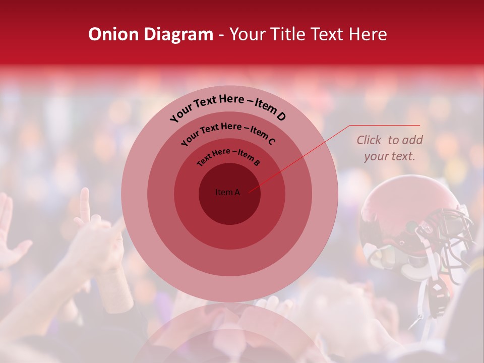A Football Victory With Red Helmet PowerPoint Template