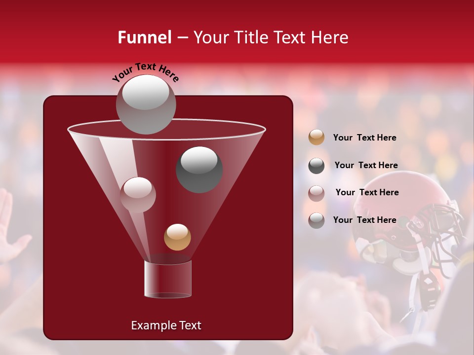 A Football Victory With Red Helmet PowerPoint Template