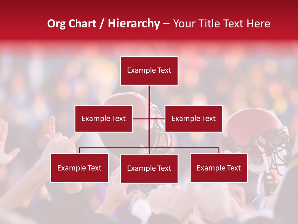 A Football Victory With Red Helmet PowerPoint Template