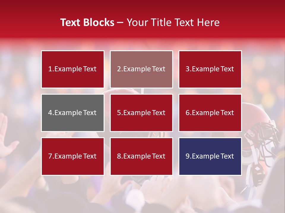 A Football Victory With Red Helmet PowerPoint Template