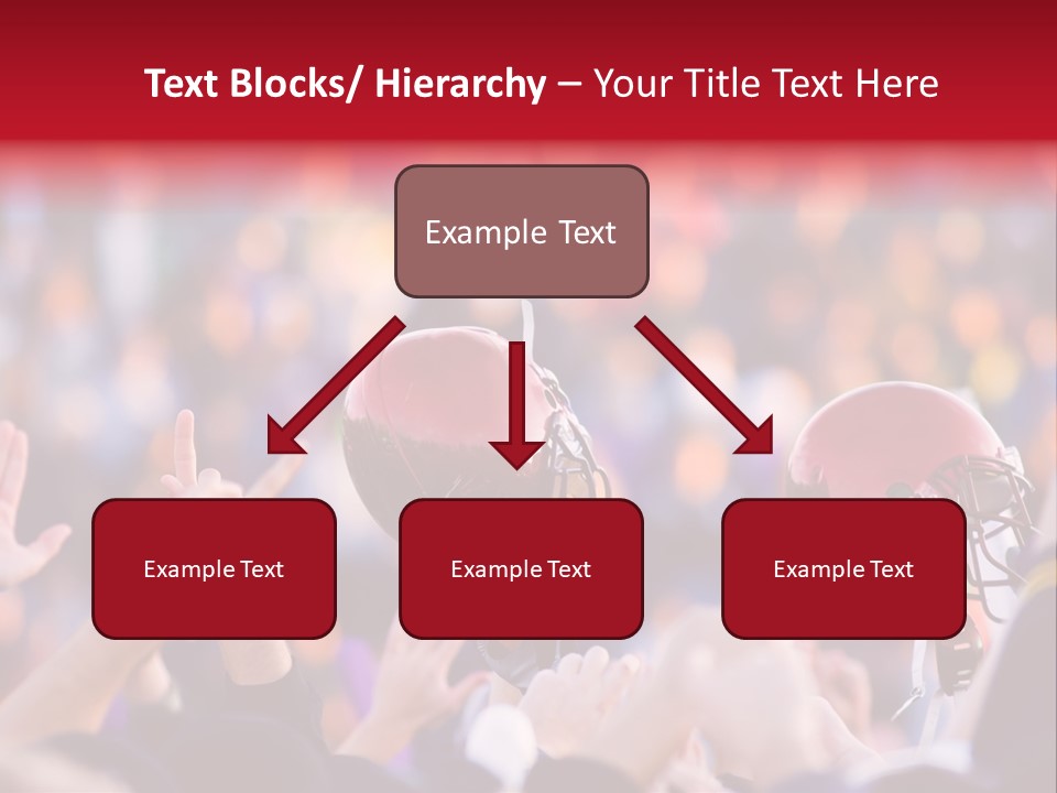 A Football Victory With Red Helmet PowerPoint Template