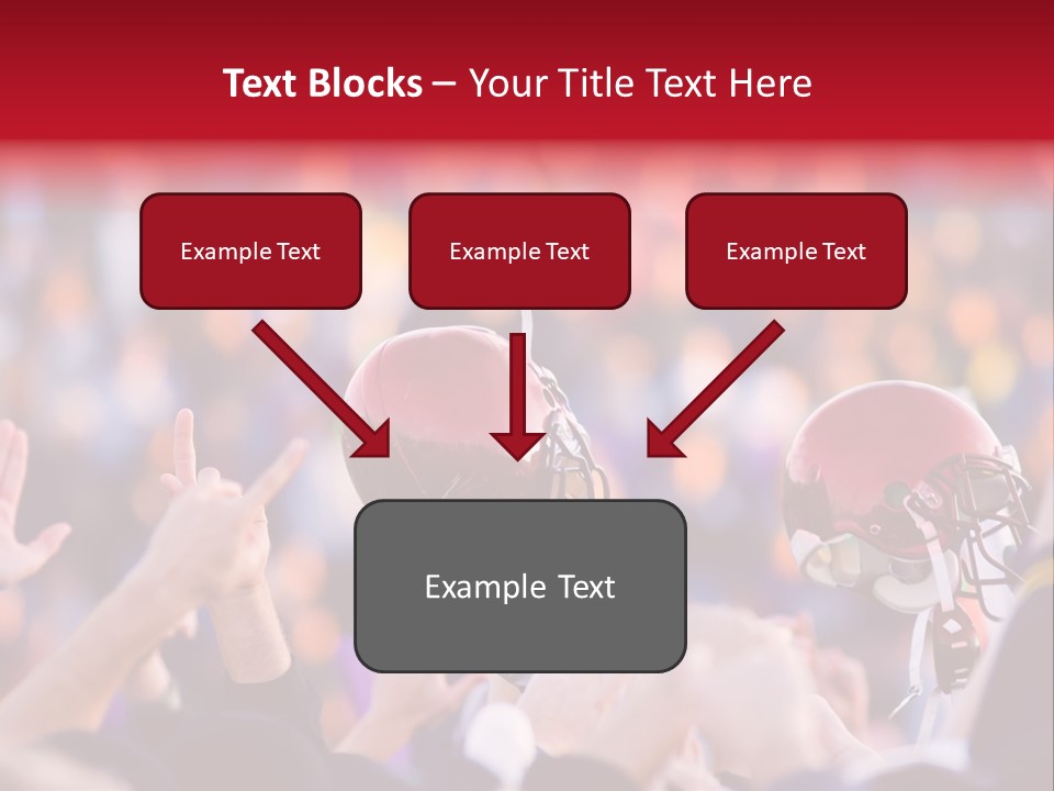 A Football Victory With Red Helmet PowerPoint Template