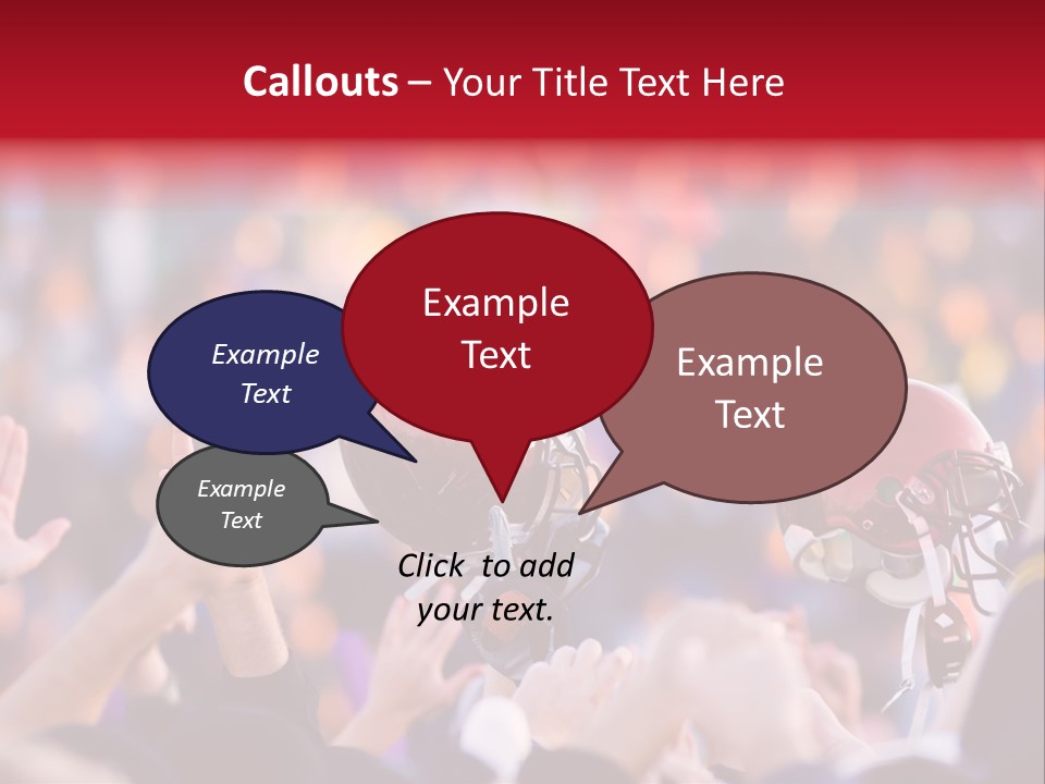 A Football Victory With Red Helmet PowerPoint Template