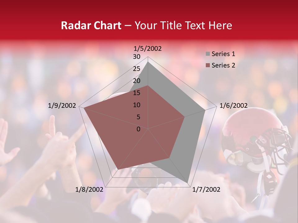 A Football Victory With Red Helmet PowerPoint Template