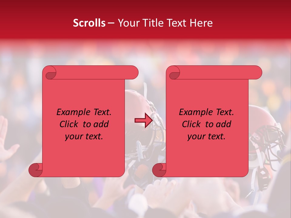 A Football Victory With Red Helmet PowerPoint Template