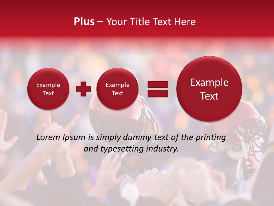 A Football Victory With Red Helmet PowerPoint Template