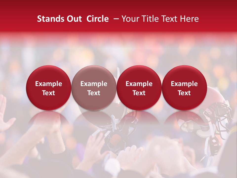 A Football Victory With Red Helmet PowerPoint Template