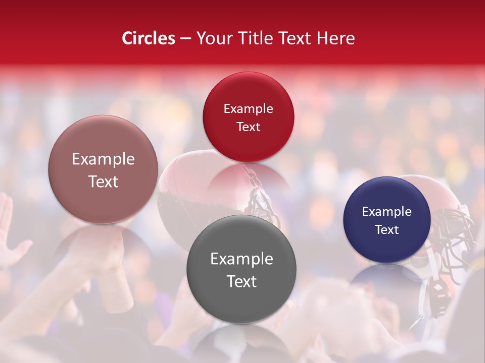 A Football Victory With Red Helmet PowerPoint Template