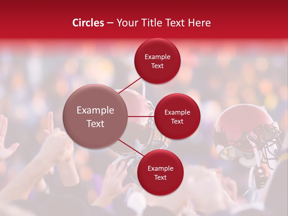 A Football Victory With Red Helmet PowerPoint Template