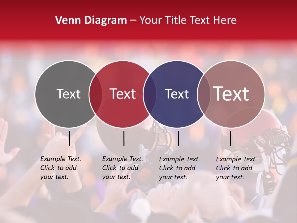 A Football Victory With Red Helmet PowerPoint Template