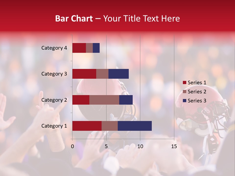 A Football Victory With Red Helmet PowerPoint Template