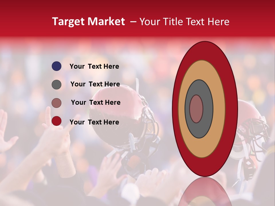 A Football Victory With Red Helmet PowerPoint Template